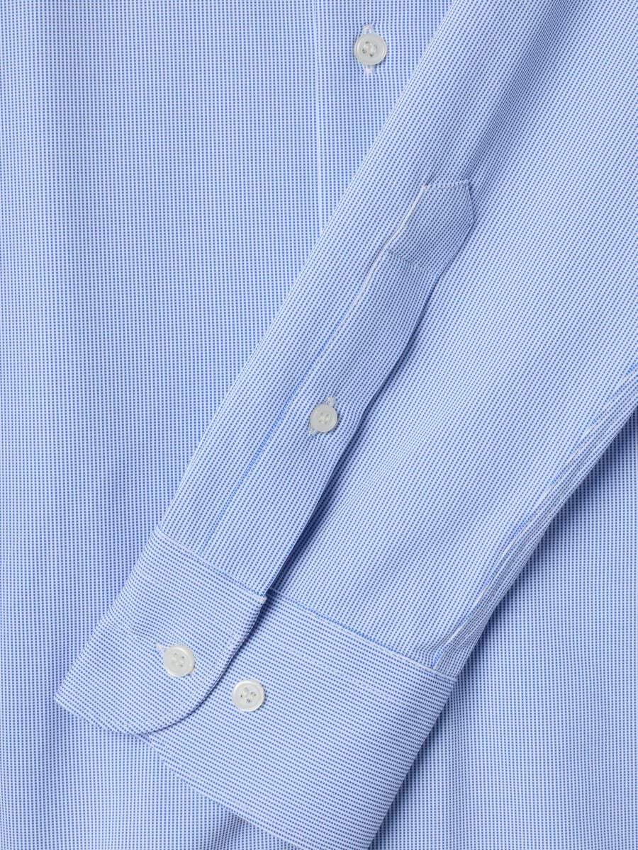 Camicia traspirante azzurra in tessuto elasticizzato 4 Way Stretch slim fit_1