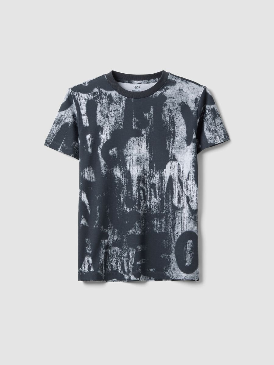 Jungen T-Shirt aus reiner Baumwolle, mehrfarbig, Regular Fit mit Drucken_3