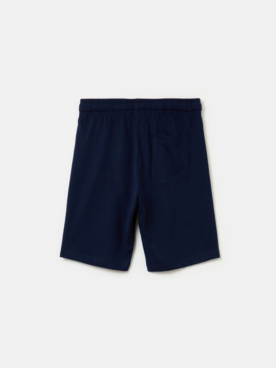 Cotton Bermuda shorts with drawstring_1