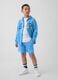 Children's regular fit blue cotton blend shorts_0