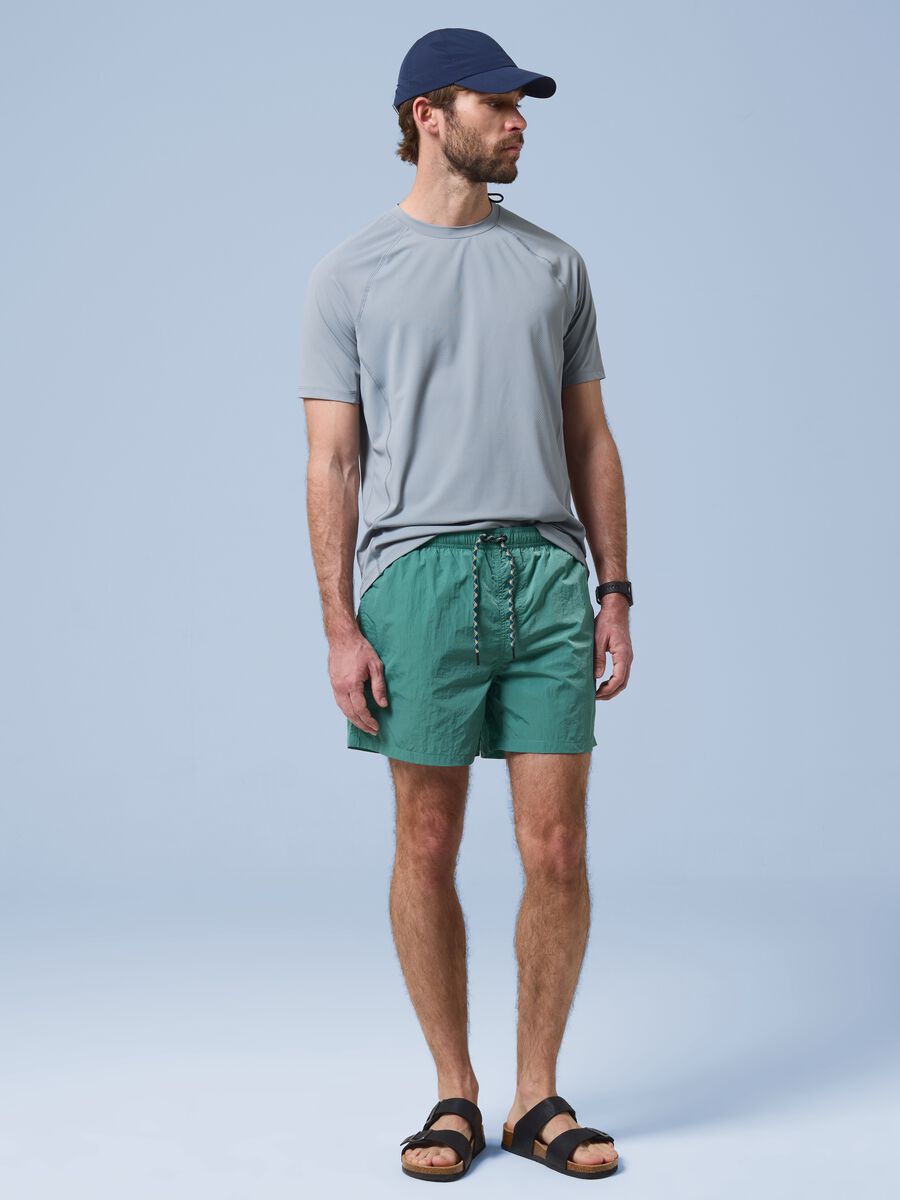 Gr&uuml;ne Boxer-Badeshorts ALTAVIA SAILNG mit elastischem Bund_0
