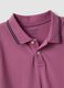 Purple stretch cotton polo shirt, regular fit_5
