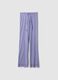 Purple pyjama trousers regular fit with lace details_4
