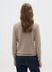 Beige turtleneck regular fit sweater_2