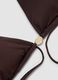 Brown stretch triangle bikini with stones_5
