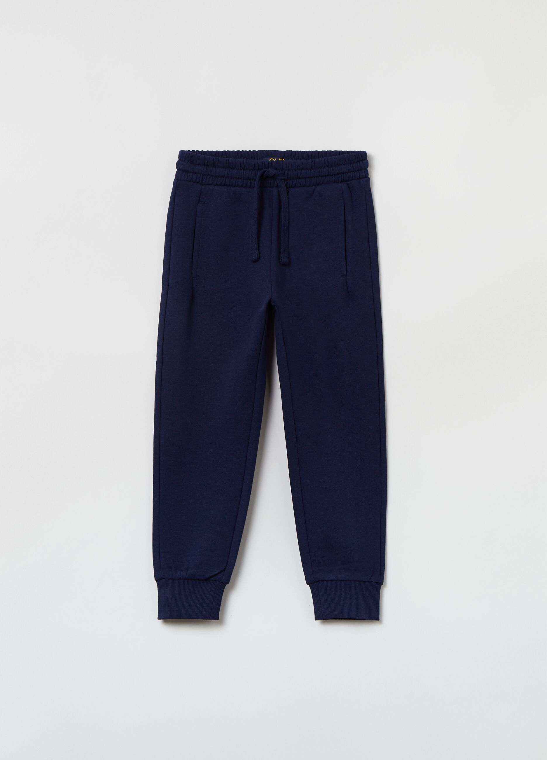 French terry joggers with drawstring_0