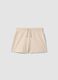 Girls&rsquo; beige pure cotton regular-fit shorts_3