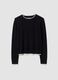 Schwarzes Langarmshirt aus Viskosemischung_4