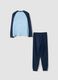 Blue organic cotton pyjamas with &ldquo;Cookies&rdquo; slogan for boys_1