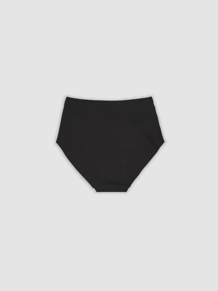 Slip neri a vita alta in cotone organico elasticizzato_6