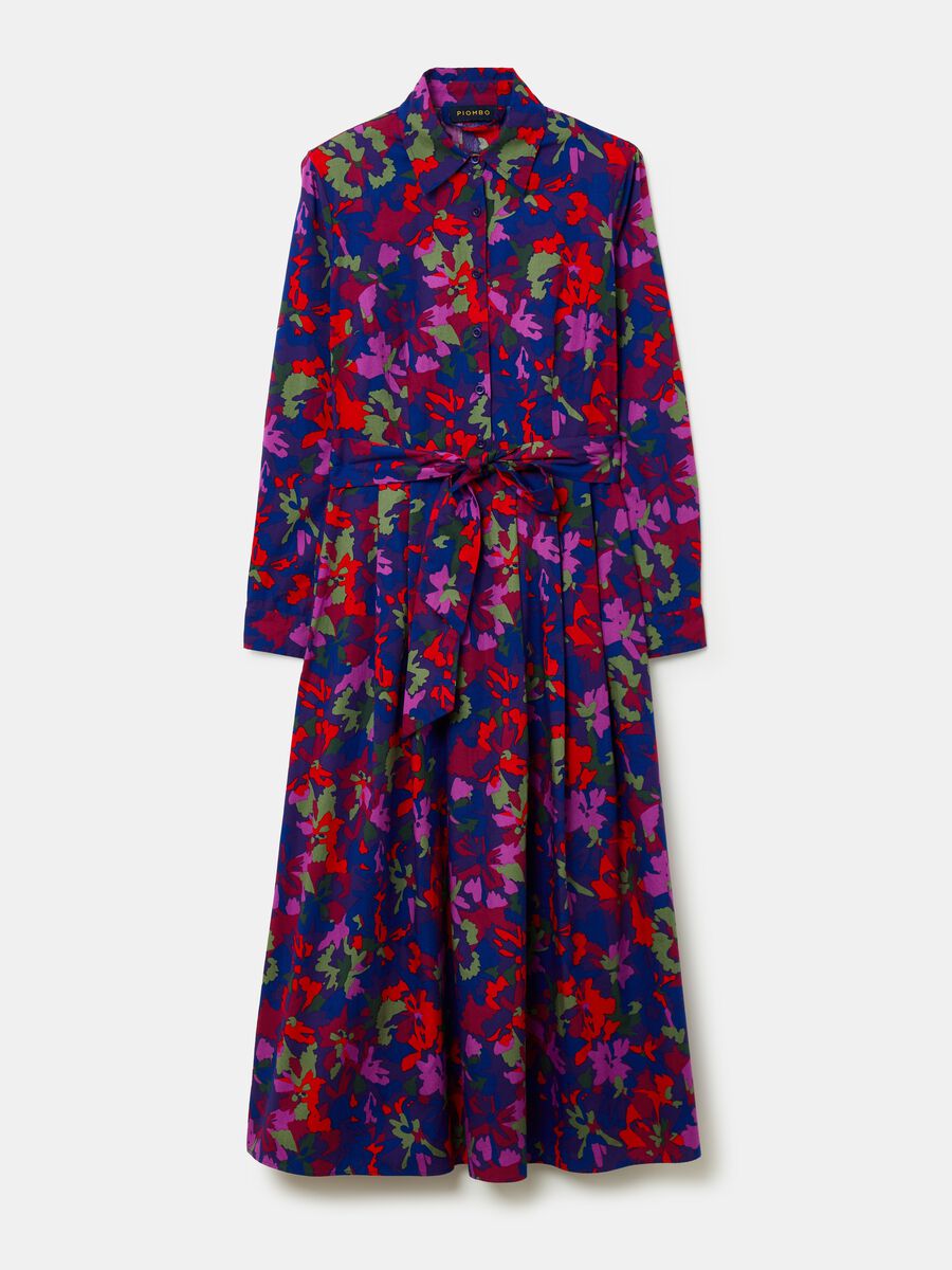 Long shirt dress with floral print_3