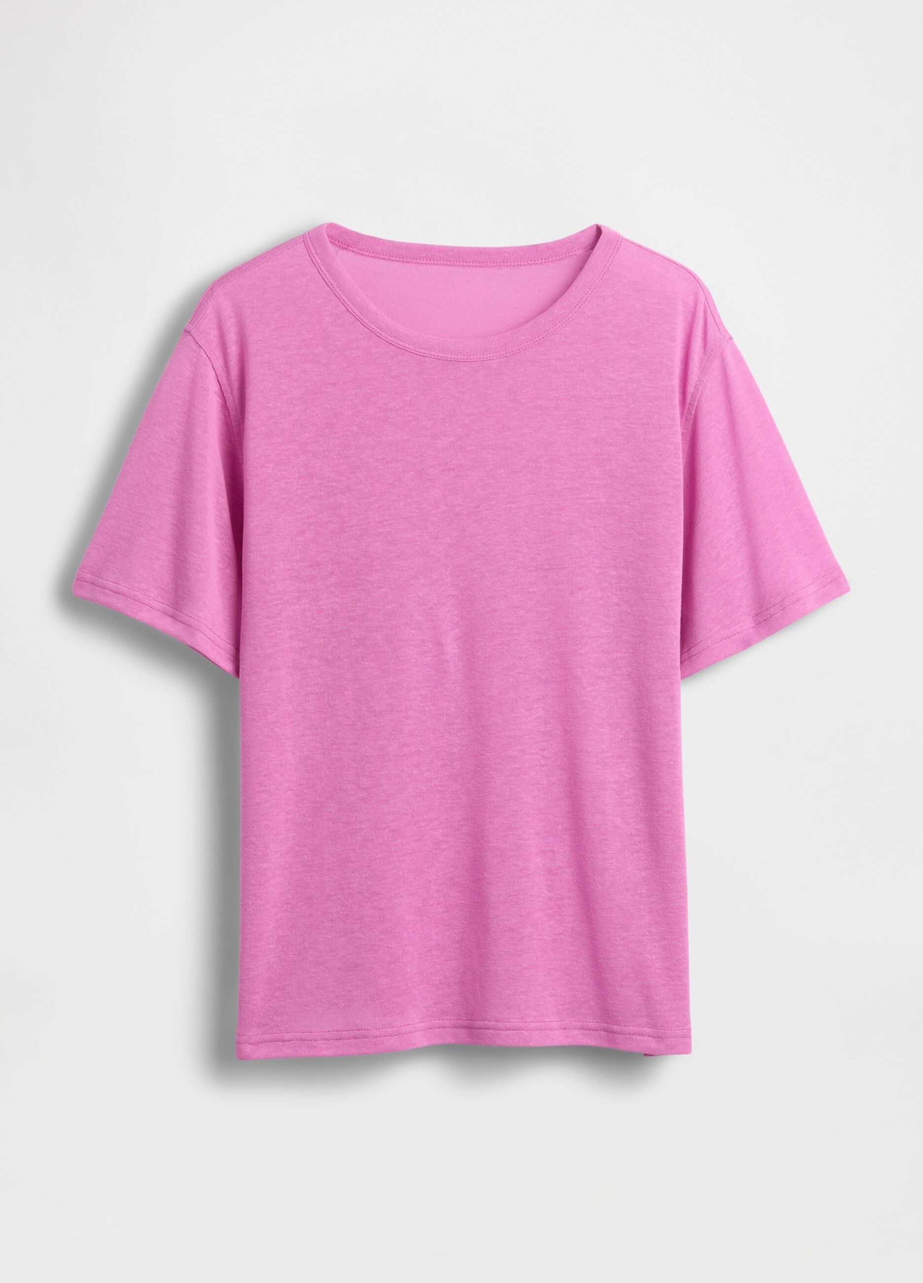 Kurzarm-T-Shirt aus Leinenmix