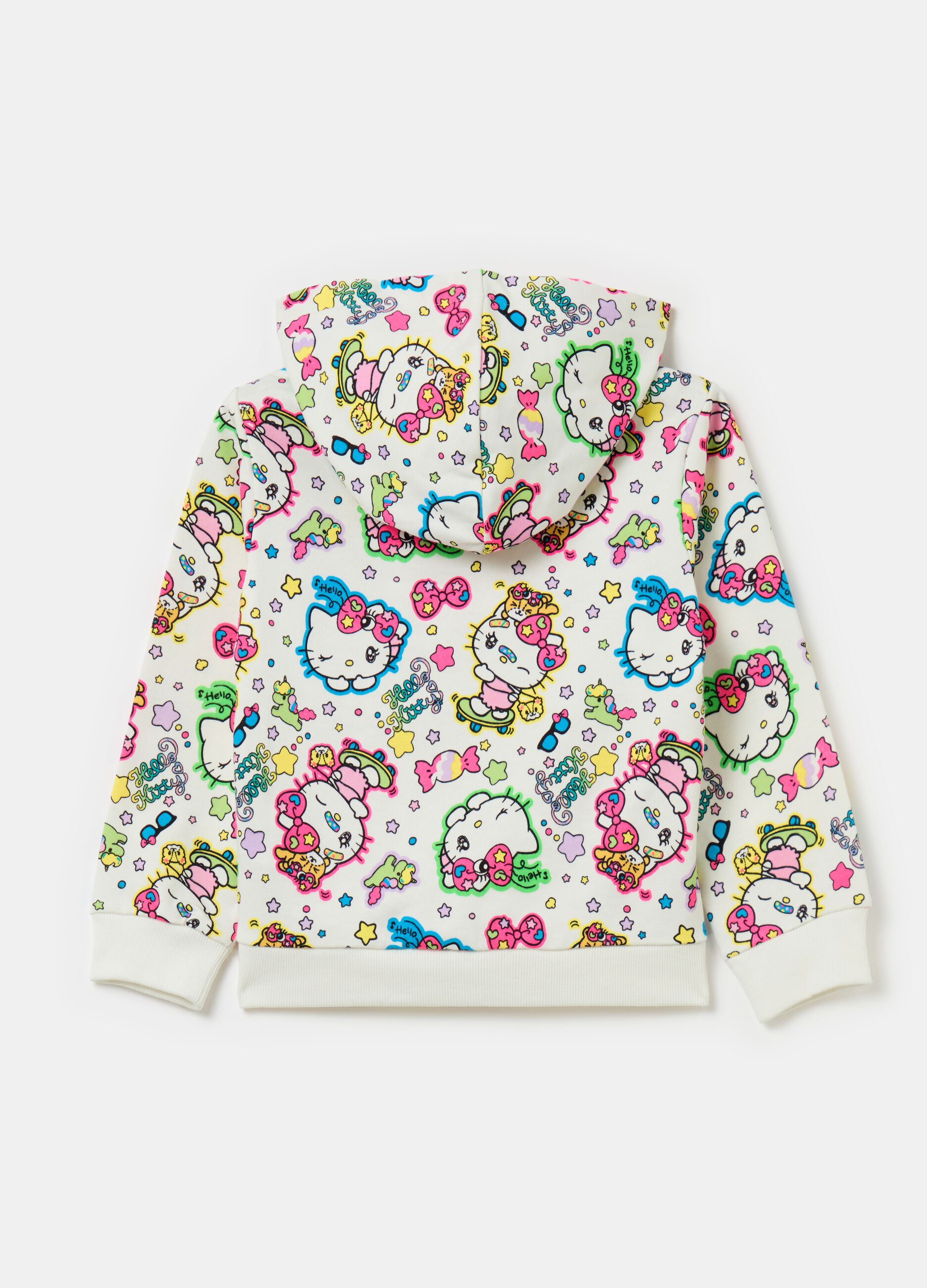 Sweatshirt with hood and Hello Kitty print