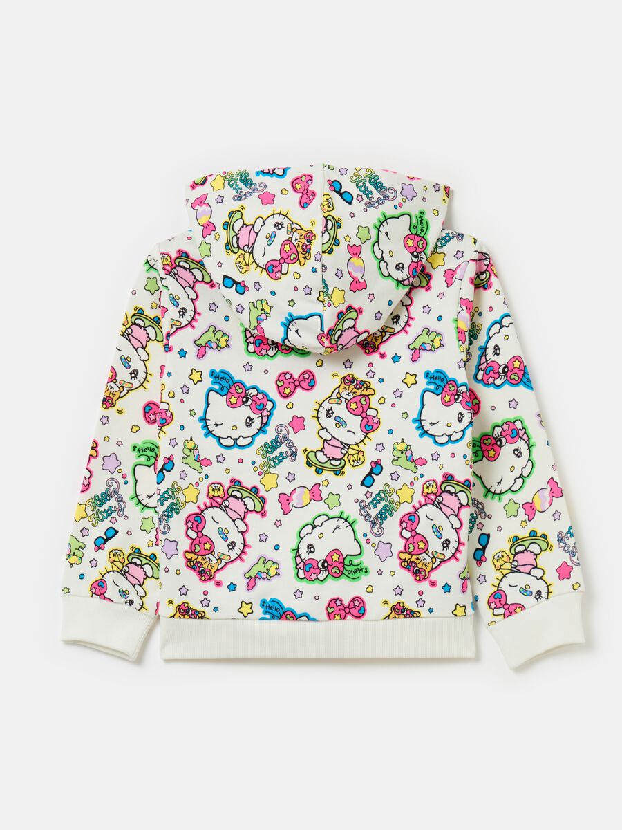 Sweatshirt with hood and Hello Kitty print_1