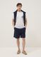 White pure cotton T-shirt with chest print, regular fit_2