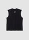 Black pure cotton boys&rsquo; oversized tank top_4