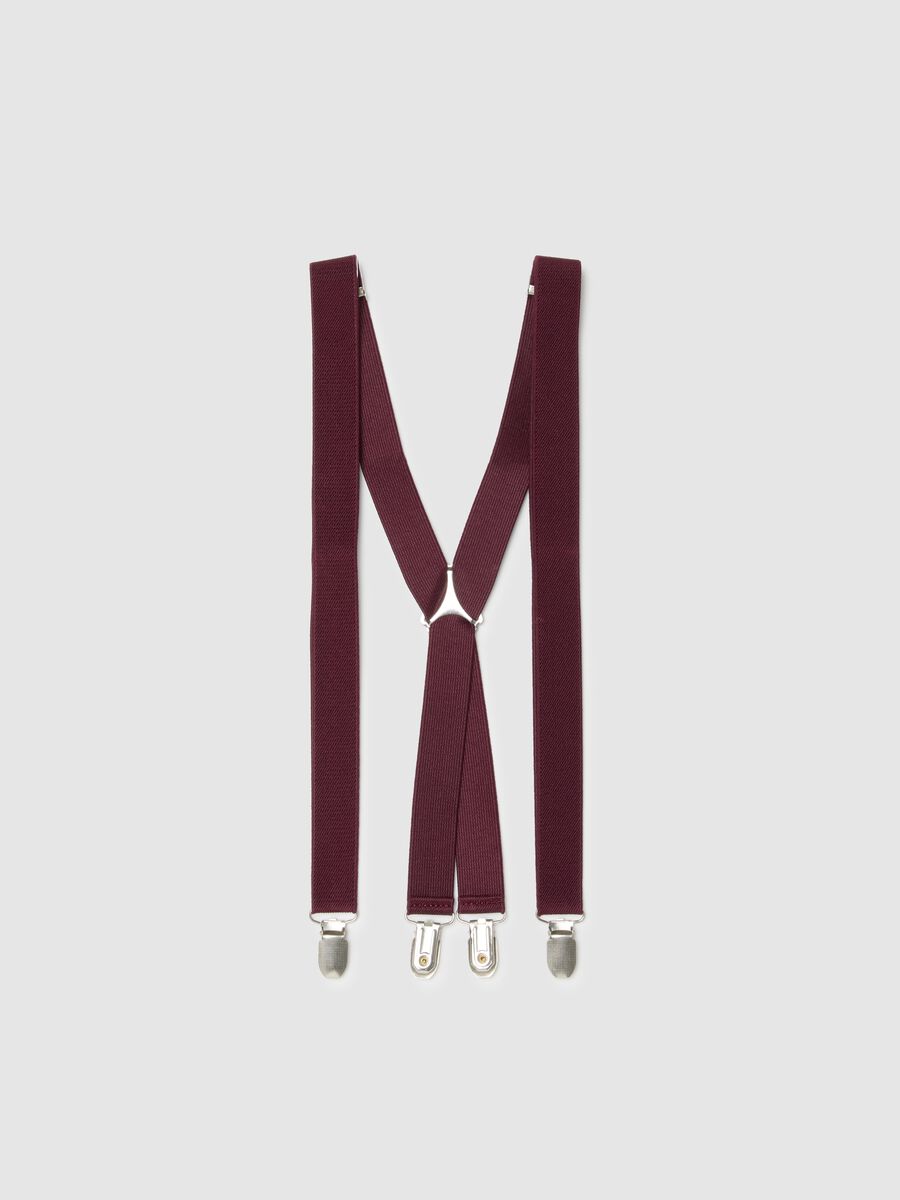 Red braces with adjustable fastening_0