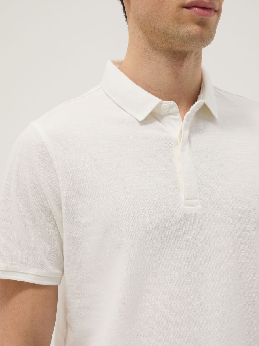 White pure cotton polo regular fit_3