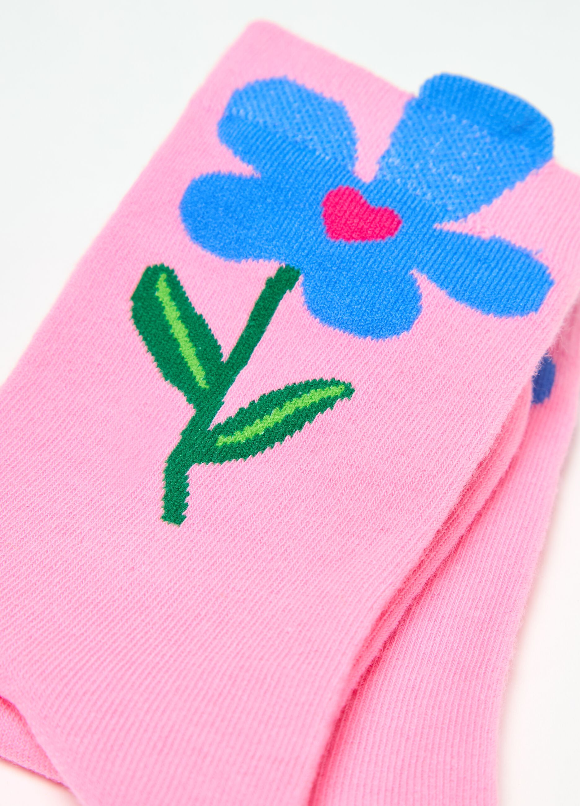 Calcetines con estampado flor