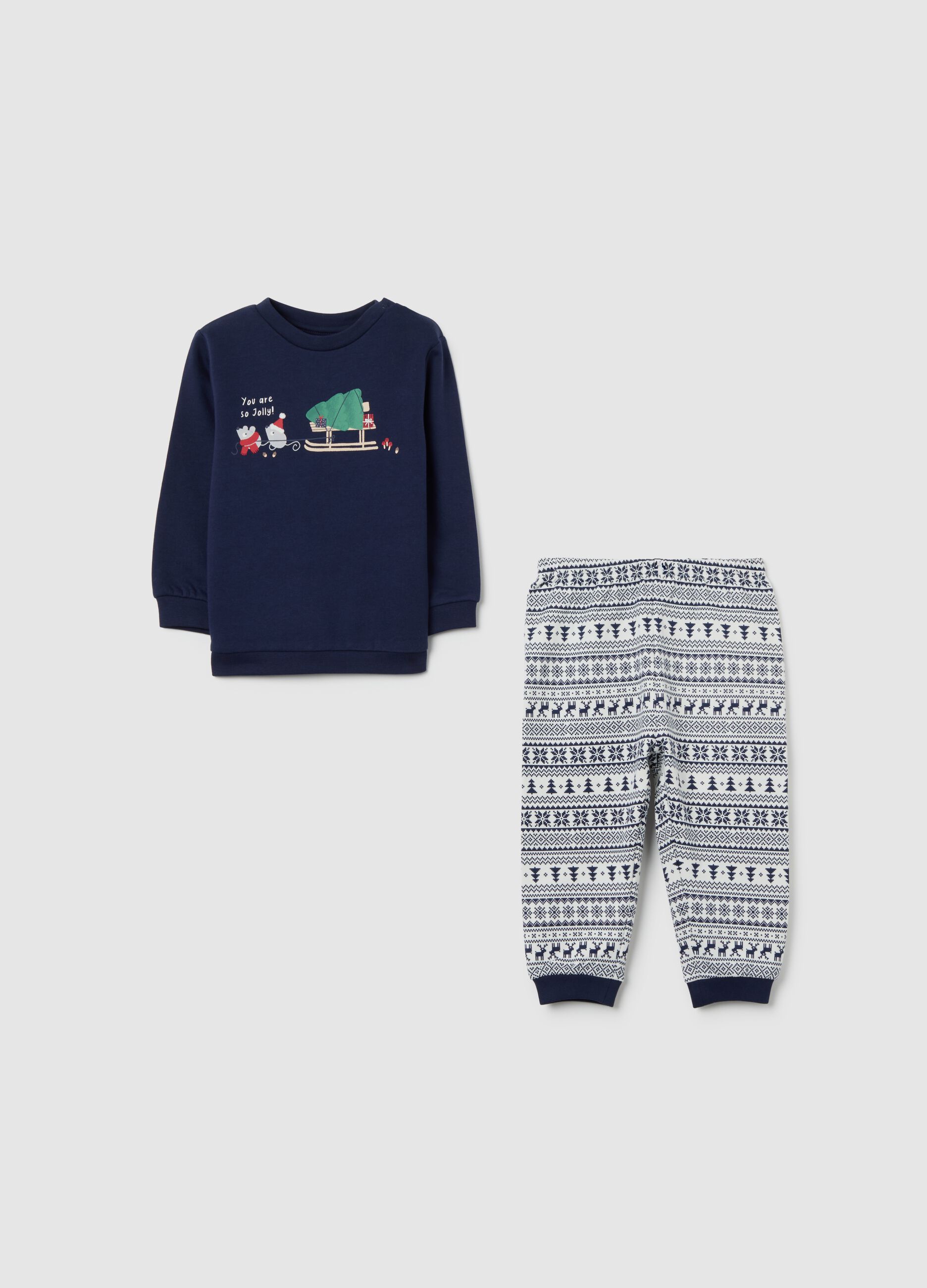 Infant pyjamas in pure multicolor cotton regular fit