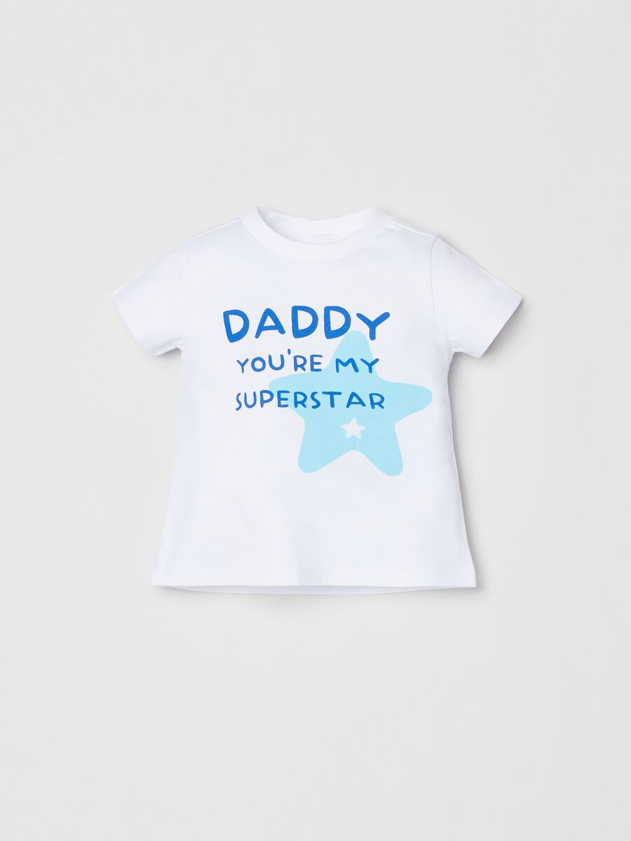 Camiseta de algodón estampado Día del Padre_0