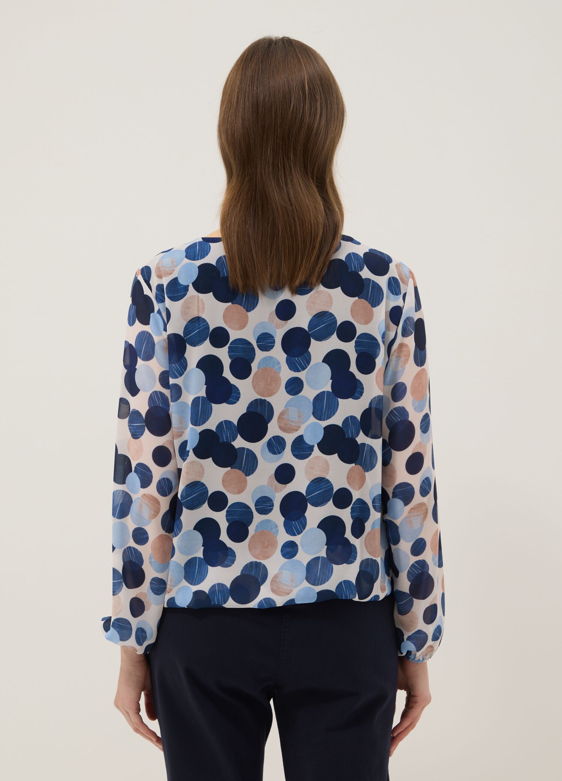 Mehrfarbiges Hemd mit Punkte-Print, Regular Fit