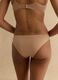 Beige microfibre regular fit briefs with lace details_2