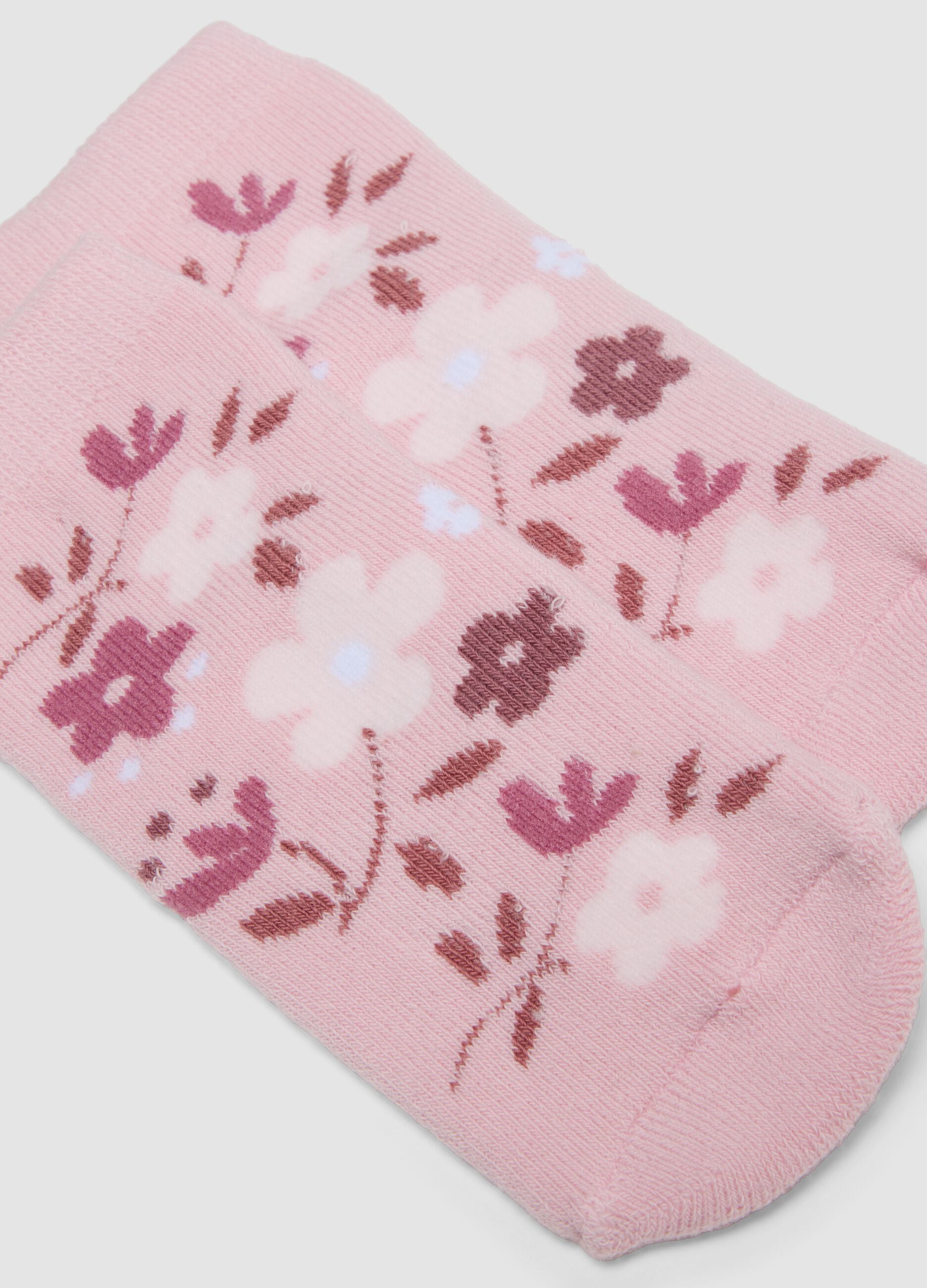 2er-Pack rosa Anti-Rutsch-Socken aus Bio-Baumwolle f&uuml;r M&auml;dchen