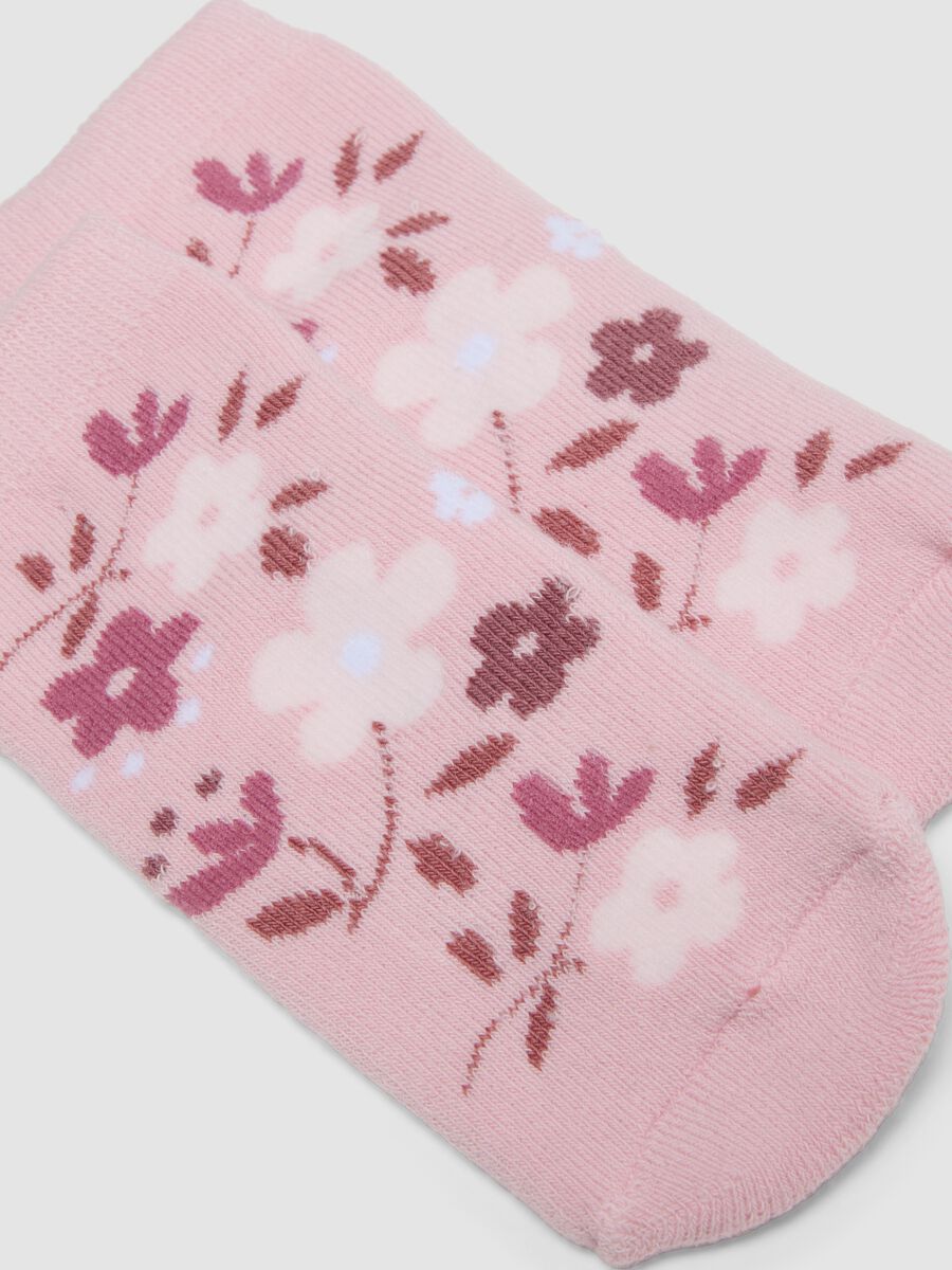 2-pack of pink organic cotton anti-slip socks for girls_2
