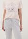 Pigiama rosa in puro cotone organico con pantaloni grigi regular fit_2