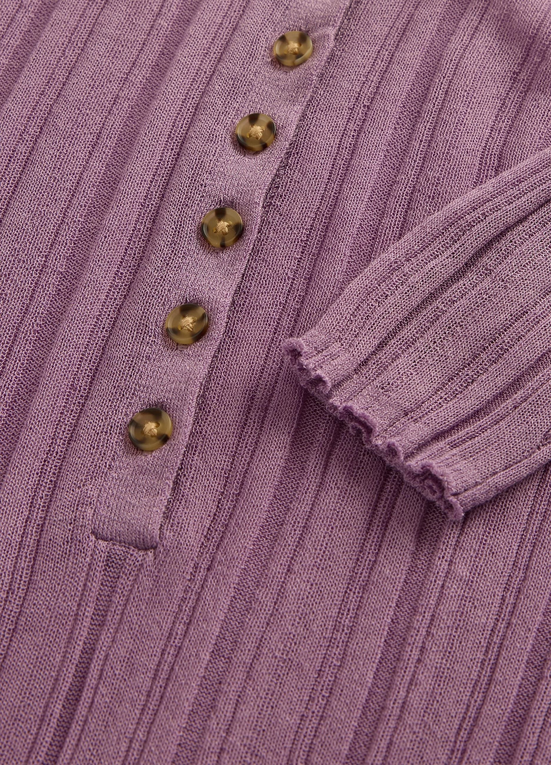 Violetter Acryl-Mischpullover