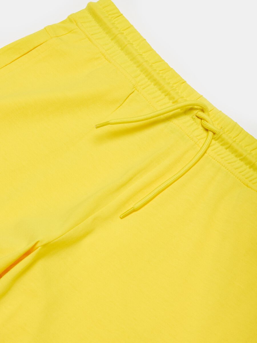 Bermuda shorts in fleece with college print_2