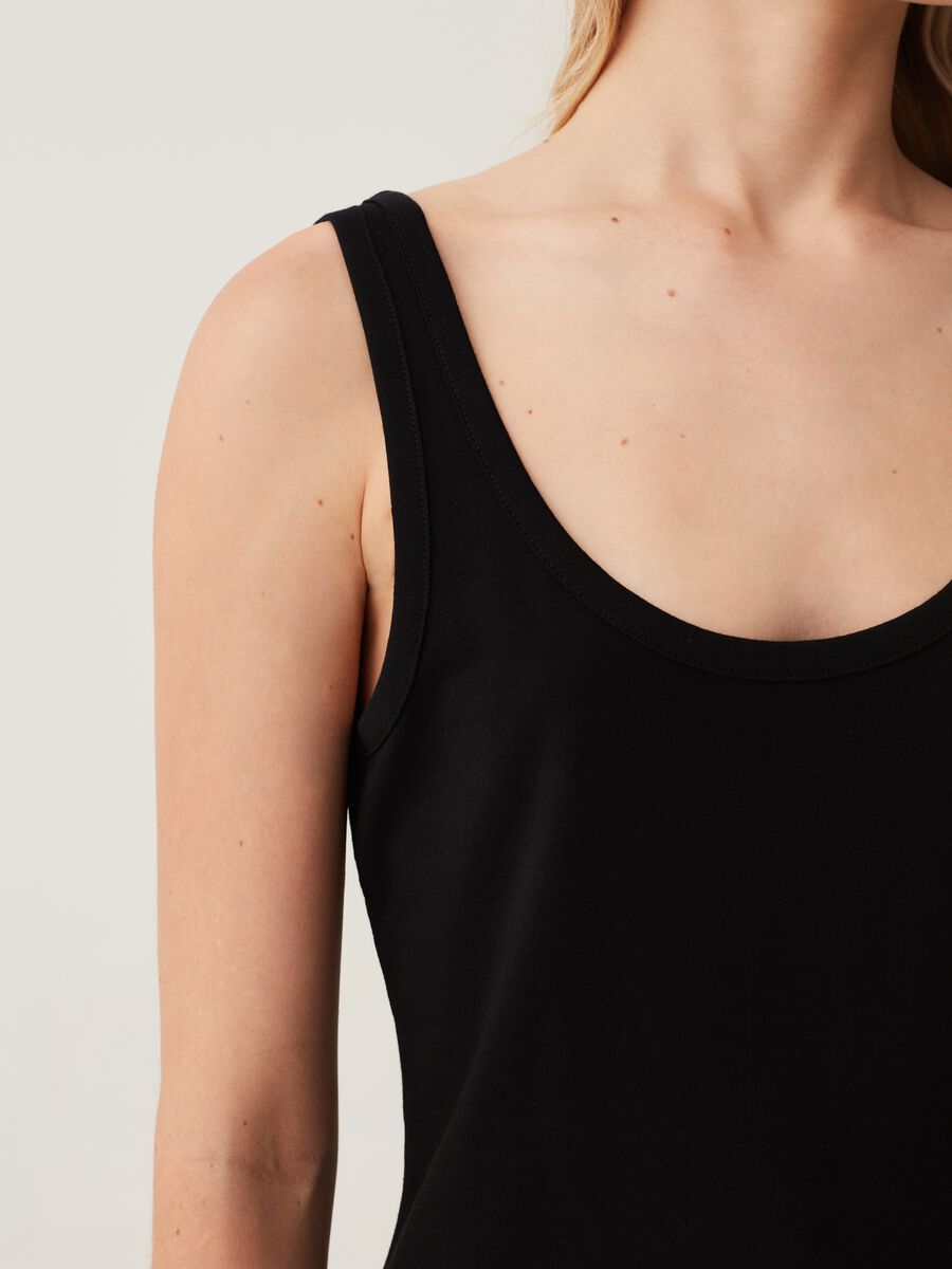 Tank top in stretch cotton._3