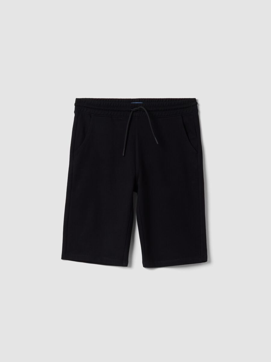 Schwarze Jungen-Shorts aus Baumwollmix in Comfort Fit_3