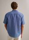 Men's blue shirt in linen and cotton blend_3