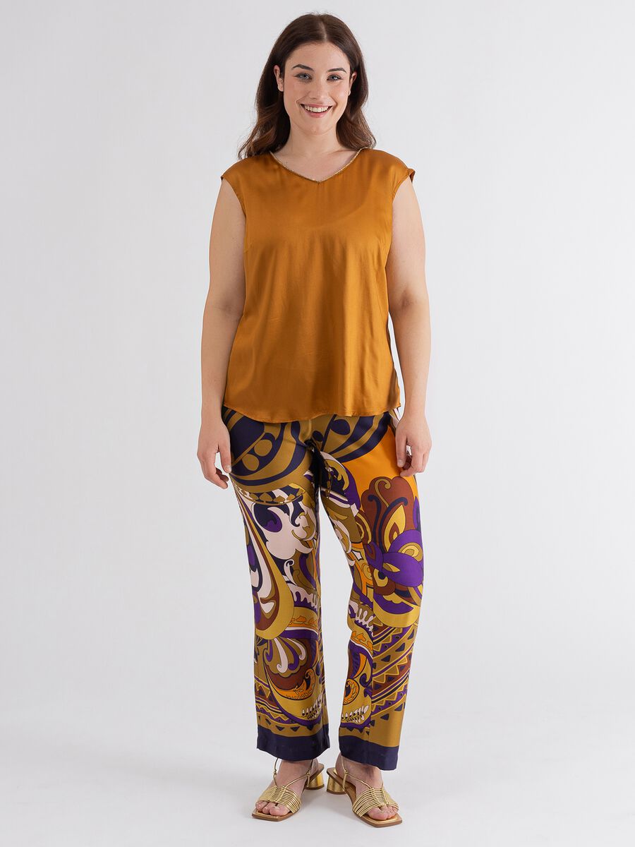 Pantaloni con stampa multicolore Curvy_0