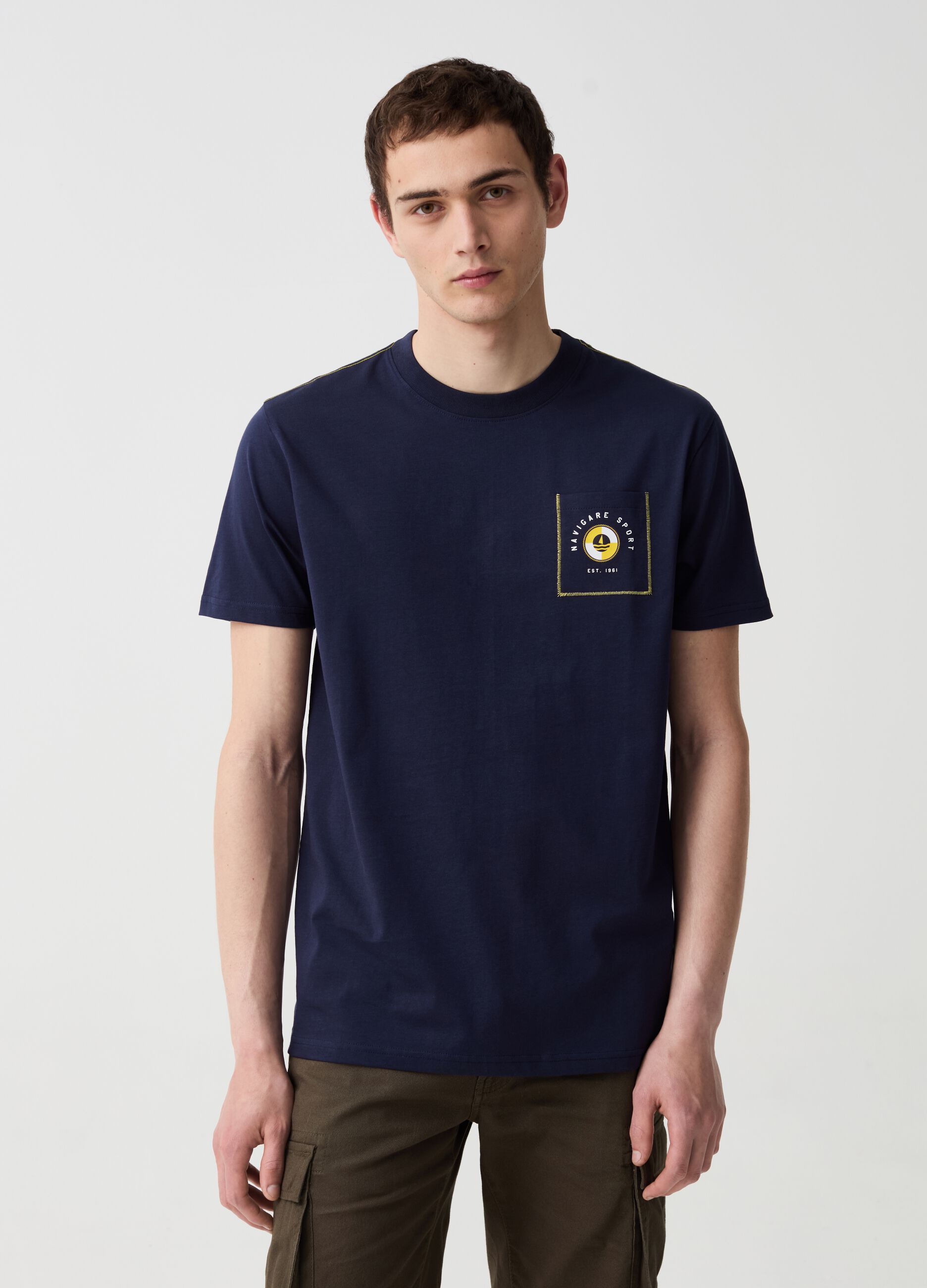 Navigare Sport T-shirt with pocket and print
