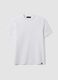White pure-cotton crew-neck T-shirt in a regular fit_4