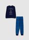 Children's blue fleece regular fit pyjamas_0