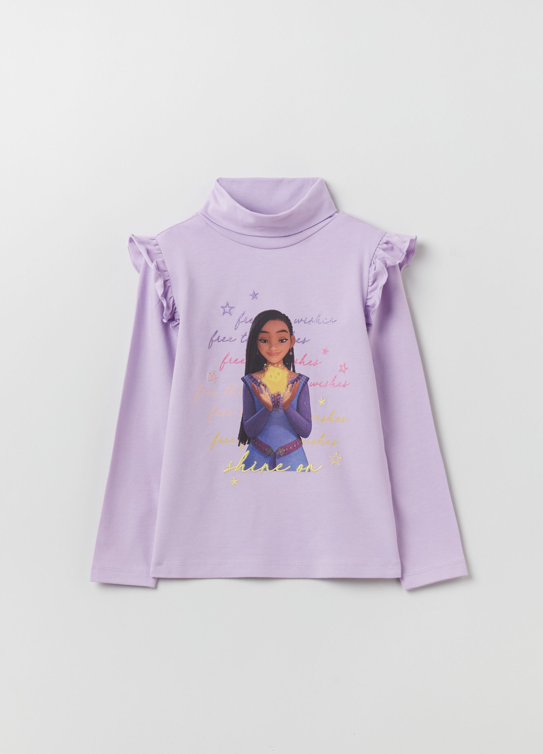 Camiseta cuello alto estampado princesa Asha Lila OVS KIDS da Niña