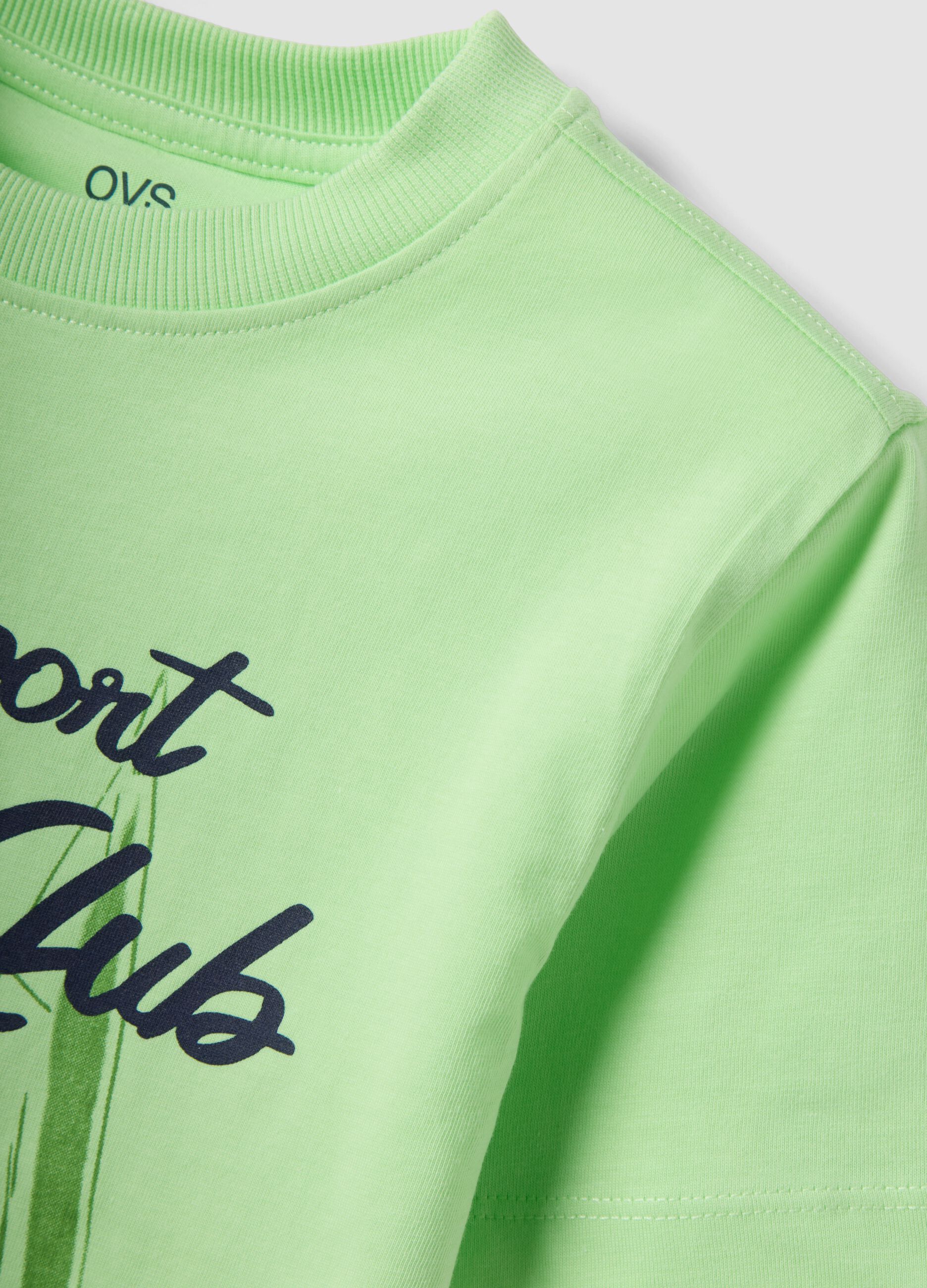 &Pi;&rho;ά&sigma;&iota;&nu;&omicron; &pi;&alpha;&iota;&delta;&iota;&kappa;ό T-shirt &alpha;&pi;ό 100% &beta;&alpha;&mu;&beta;ά&kappa;&iota; &mu;&epsilon; &sigma;&tau;ά&mu;&pi;&epsilon;&sigmaf; &iota;&sigma;&tau;&iota;&omicron;&pi;&lambda;&omicron;ΐ&alpha;&sigmaf;