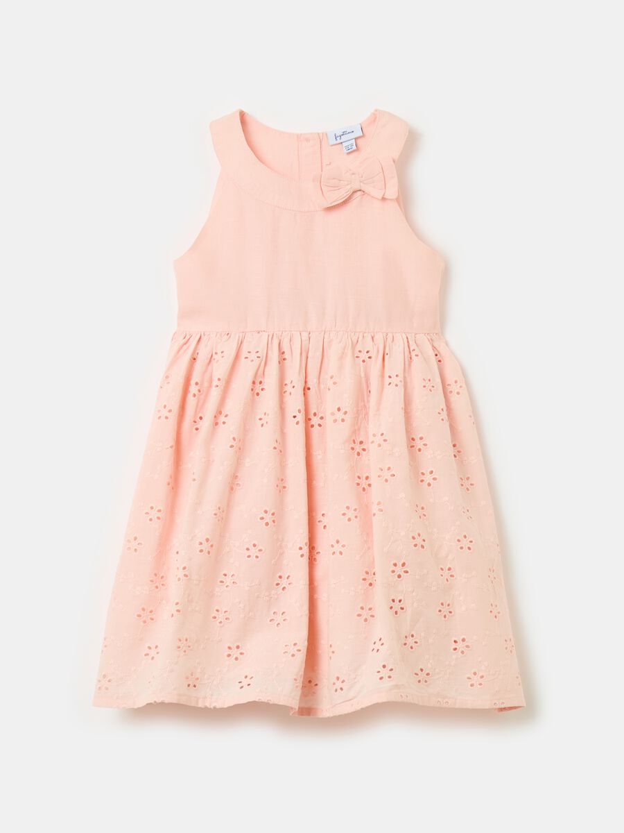 Broderie anglaise dress with bow_0