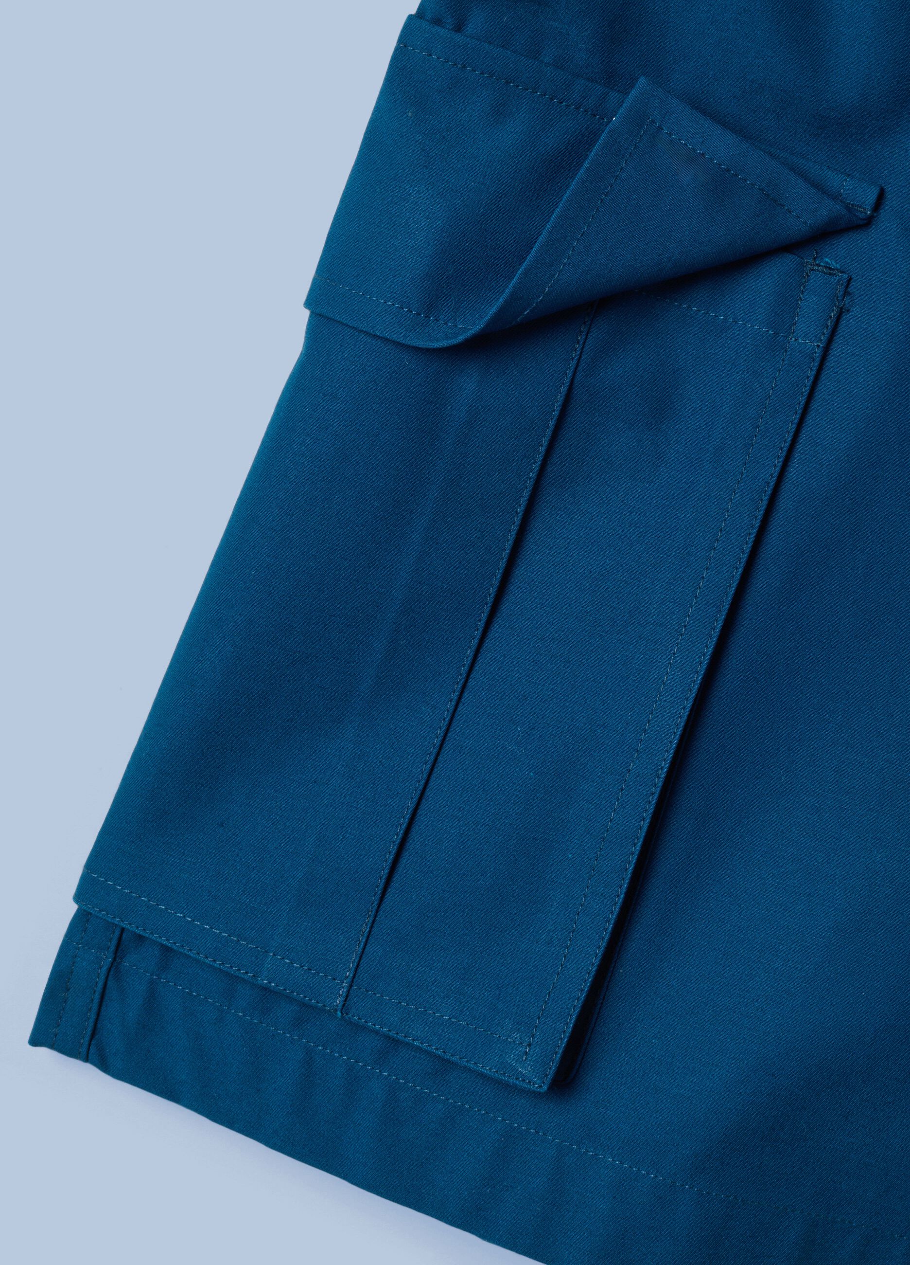 ALTAVIA SAILING blue cargo shorts in pure cotton with elasticated waistband