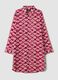 Roter Kaftan aus reiner Baumwolle mit Blumenprint_4