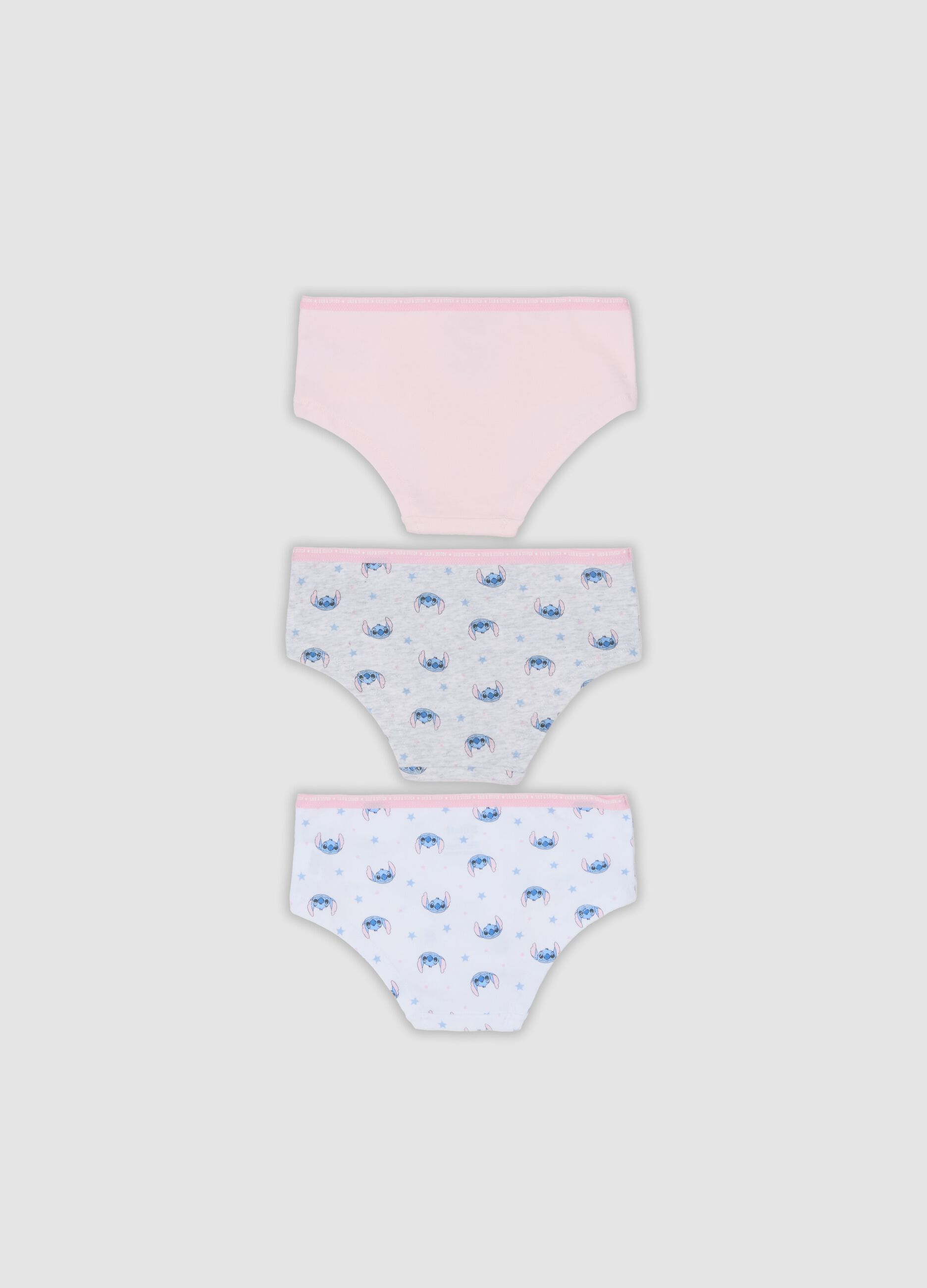 3-pack of multicolour Lilo & Stitch printed organic stretch cotton briefs