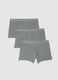 Grey Stretch Cotton Regular Fit Boxer Tripack_4