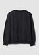 Black cotton-blend crew-neck sweatshirt with star print_2