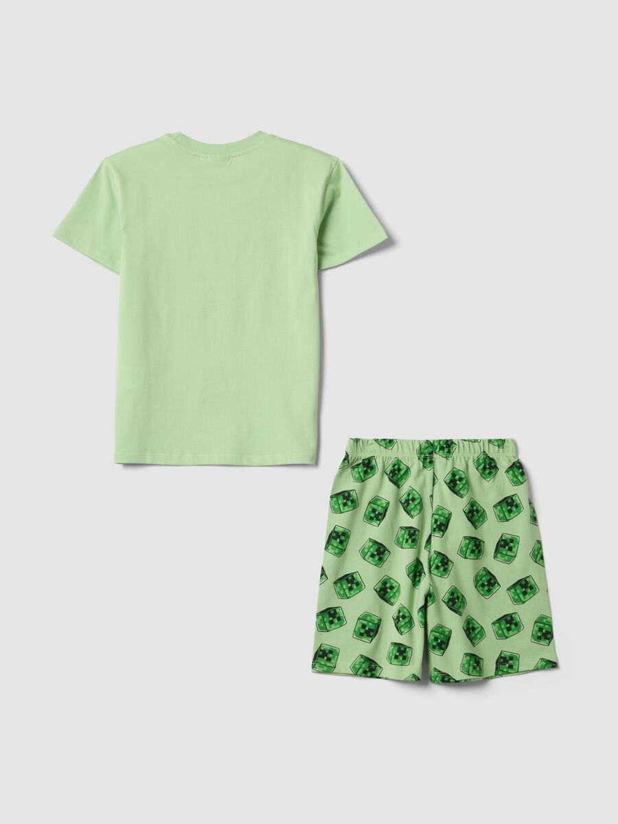 Green organic cotton printed pyjamas_1