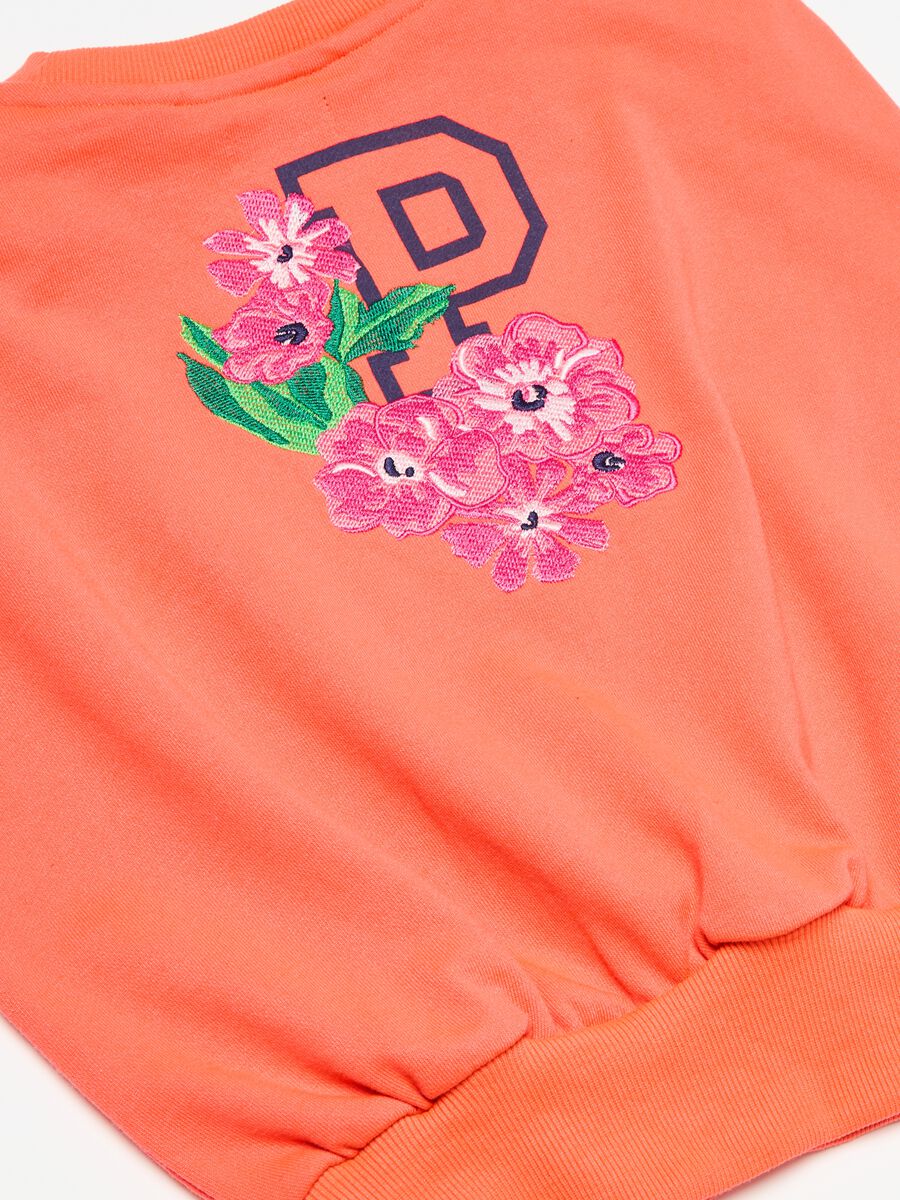 Sleeveless sweatshirt with floral embroidery_5