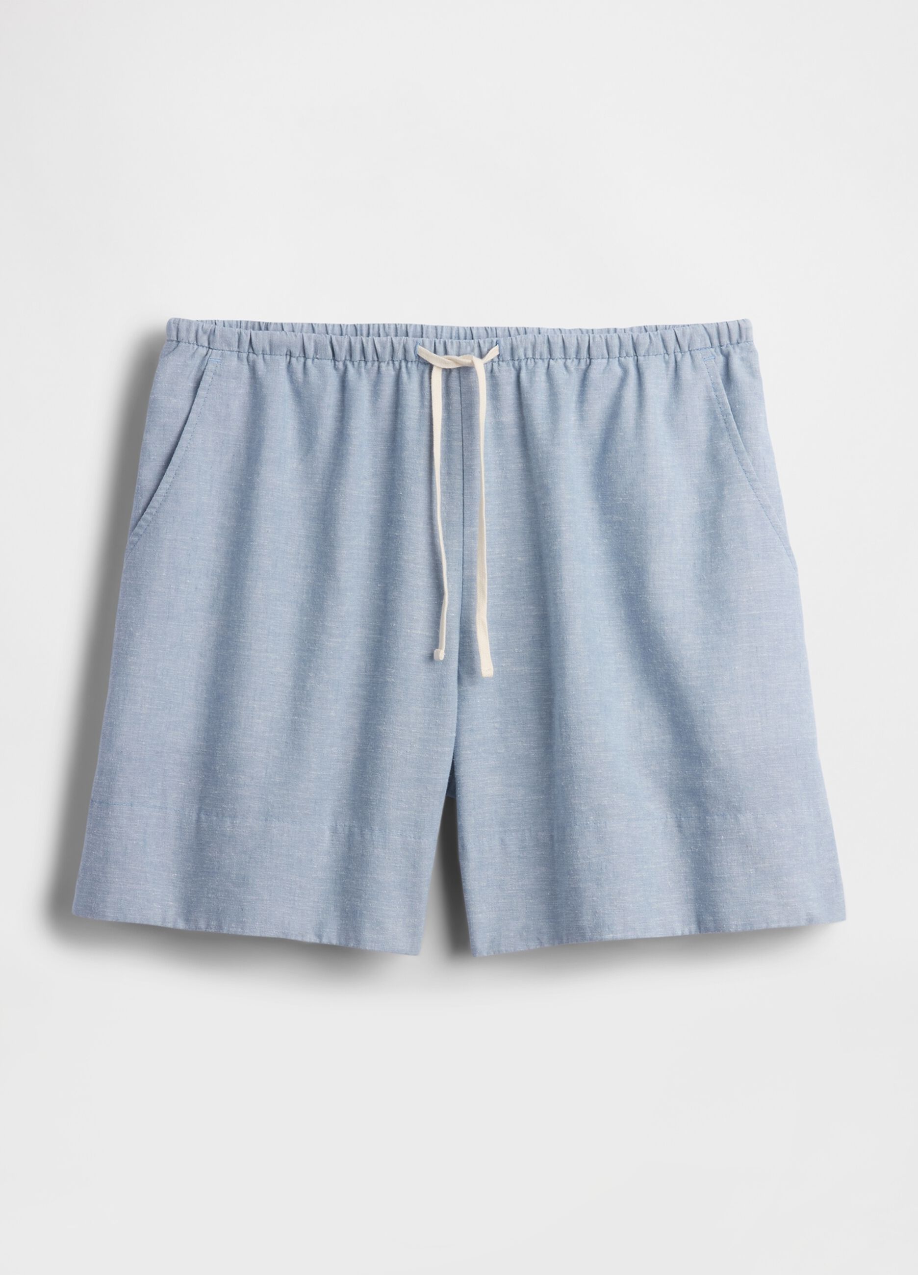 Linen-blend shorts